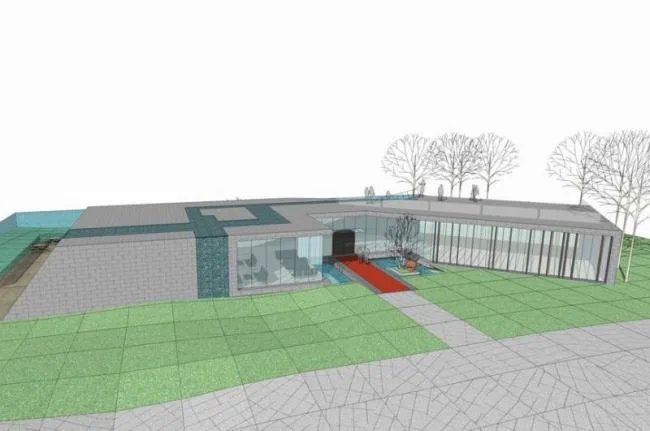 Sketchup商业模型|杭州保利售楼处，多层商业建筑，现代风格