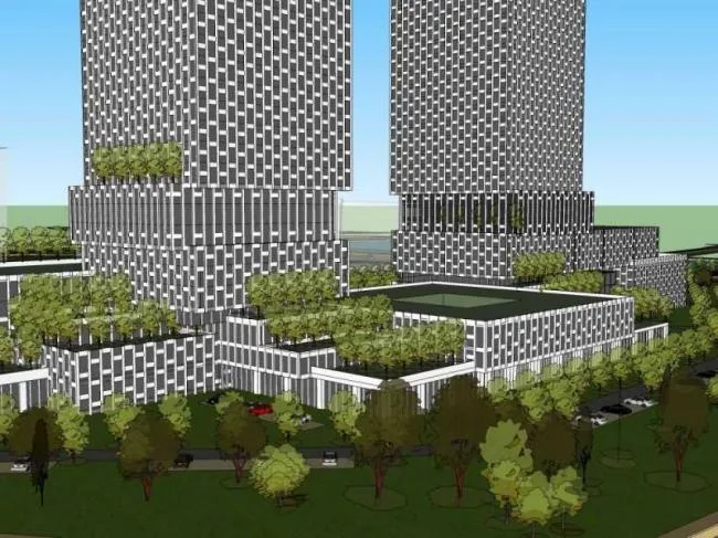 Sketchup办公模型|高层办公楼，商业，现代风格