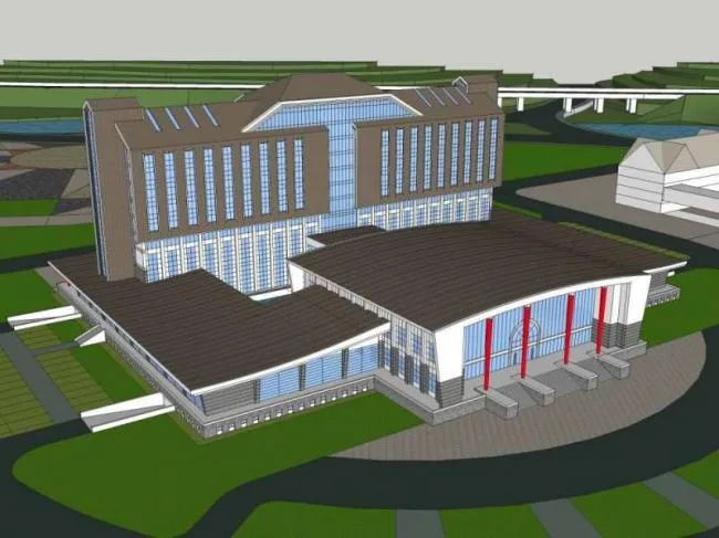 Sketchup办公模型|政府办公建筑，高层办公楼，古典风格