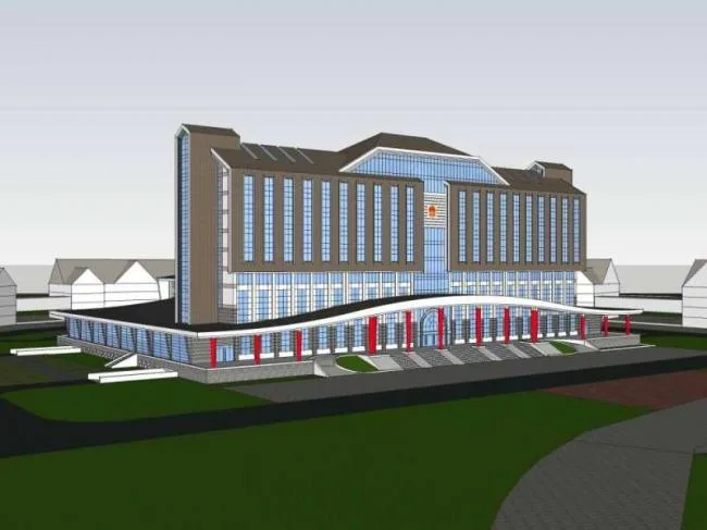 Sketchup办公模型|政府办公建筑，高层办公楼，古典风格