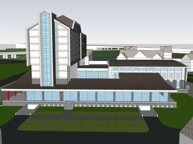 Sketchup办公模型|政府办公建筑，高层办公楼，古典风格
