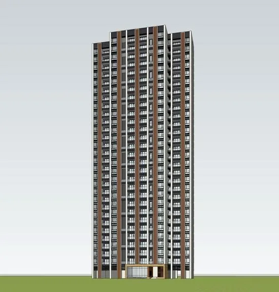 Sketchup住宅模型|高层住宅，现代风格，居住建筑