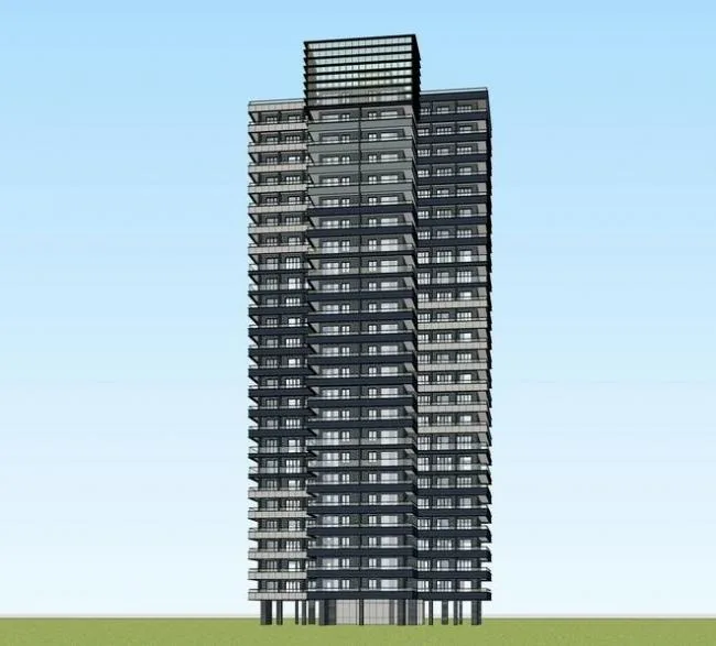 Sketchup住宅模型|高层住宅，现代风格，居住建筑