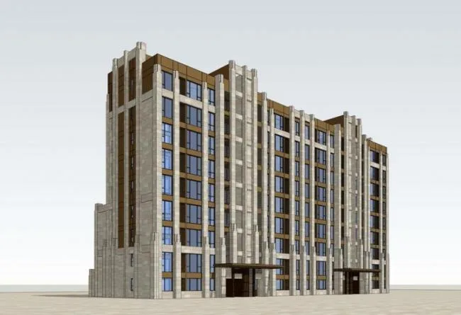 Sketchup住宅模型|小高层住宅，古典风格，居住建筑