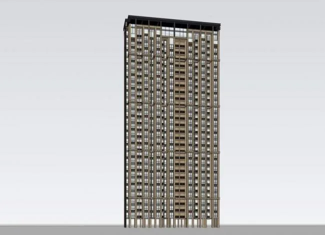 Sketchup住宅模型|高层公寓，现代风格，居住建筑