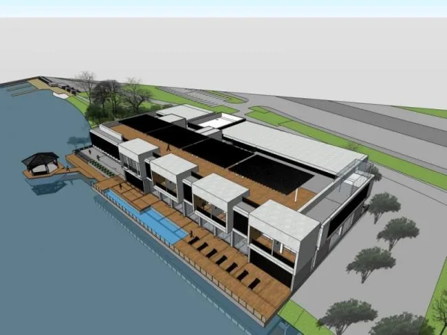 Sketchup商业模型|多层会所，现代风格，商业建筑