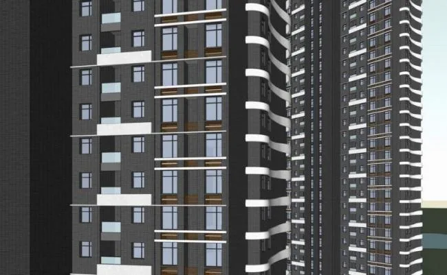 Sketchup住宅模型|高层住宅和办公楼，现代风格