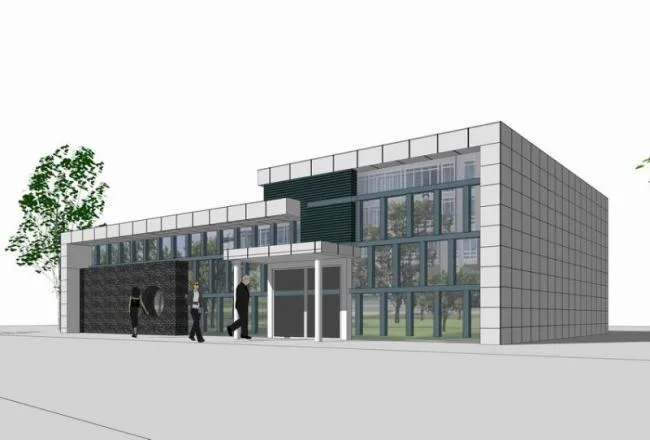 Sketchup商业模型|多层售楼处，现代风格，商业建筑