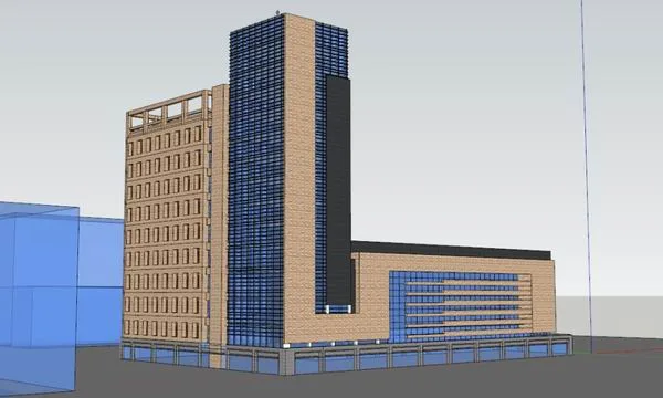 Sketchup办公模型|高层办公楼，现代风格
