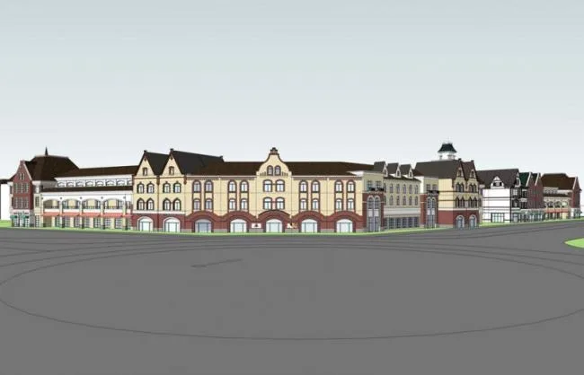 Sketchup商业模型|多层沿街商业，欧式风格，古典风格