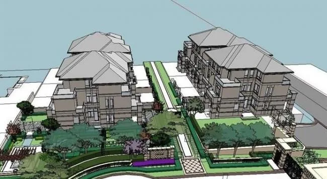 Sketchup住宅模型|多层住宅小区与景观，欧式风格，古典风格