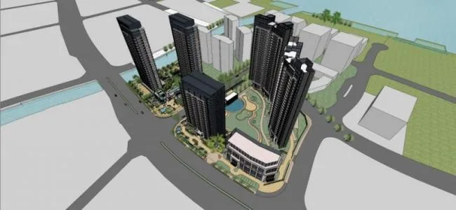 Sketchup住宅模型|高层公寓，高层住宅，现代风格