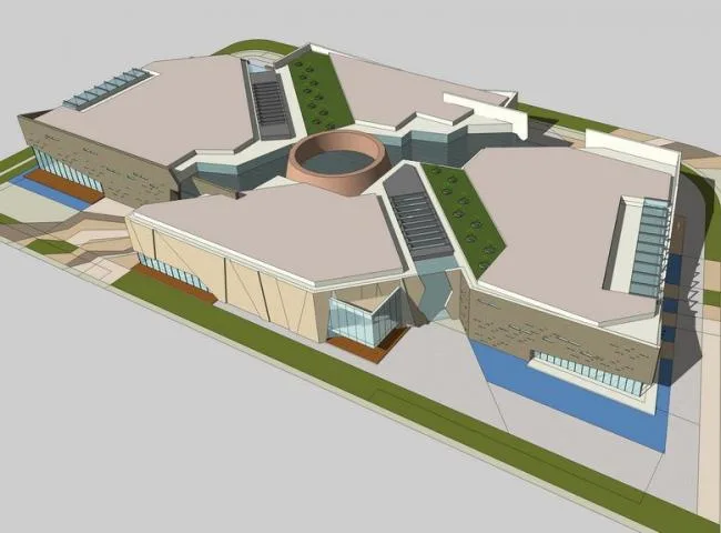 Sketchup商业模型|多层购物中心，商业建筑，现代风格