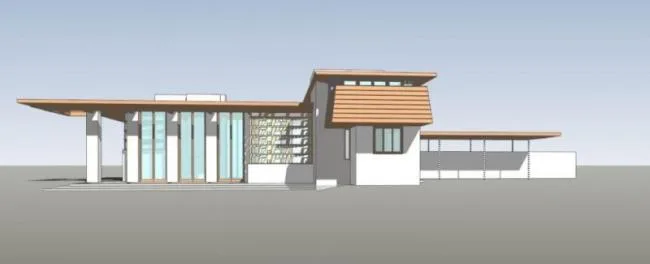 Sketchup住宅模型|多层戈登住宅，现代风格，赖特