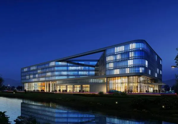 Sketchup办公模型|多层南京中建大厦，办公楼，现代风格