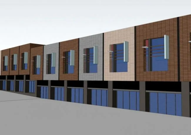 Sketchup商业模型|多层沿街商业，现代风格