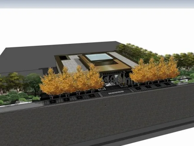 Sketchup住宅模型|中式大院，中式风格