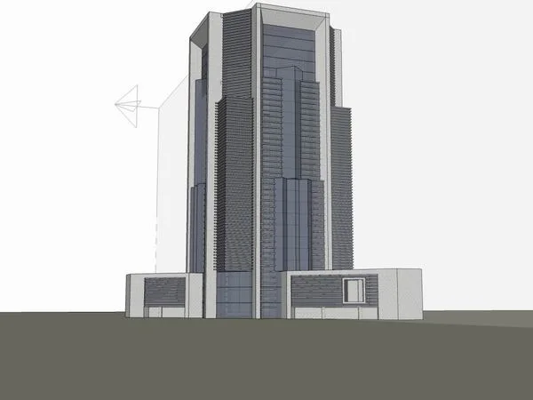 Sketchup办公模型|高层办公楼，现代风格