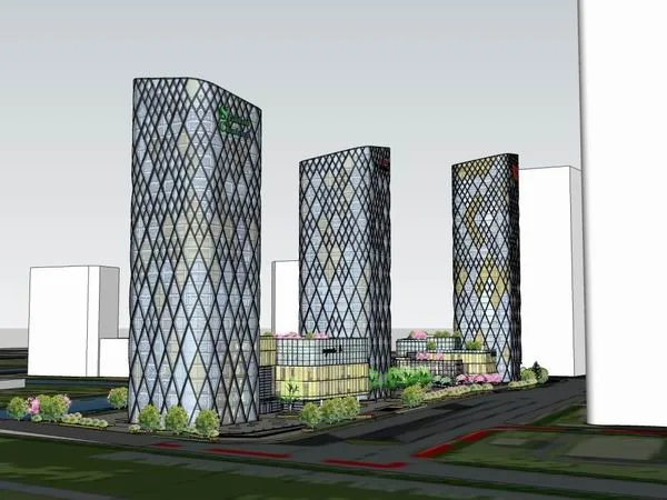 Sketchup办公模型|高层办公楼，商业，酒店，综合体，现代风格