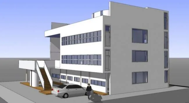 Sketchup住宅模型|斯坦因住宅，柯布西耶，现代风格