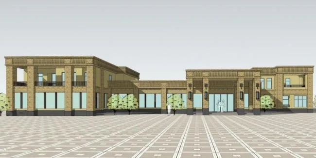 Sketchup商业模型|多层售楼销售中心，简欧风格，古典风格，商业建筑