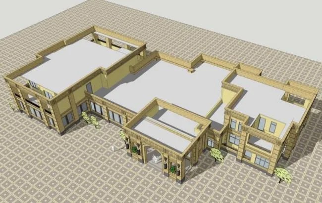 Sketchup商业模型|多层销售中心，简欧风格，古典风格，商业建筑