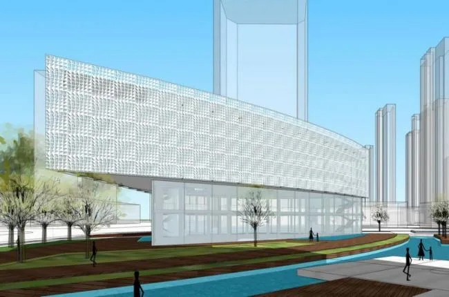 Sketchup商业模型|多层销售中心，商业建筑，现代风格