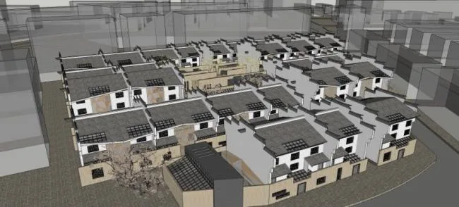 Sketchup住宅模型|多层住宅，东方新古典，现代中式风格