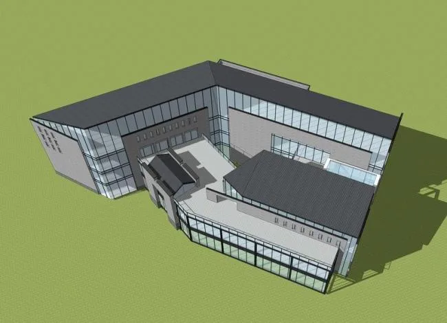 Sketchup商业模型|多层商业楼，新中式风格
