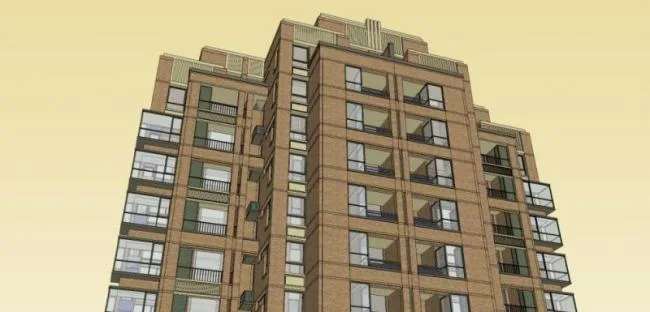 Sketchup住宅模型|高层住宅，居住建筑，古典风格