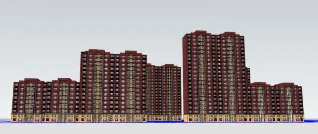 Sketchup住宅模型|高层住宅，现代风格