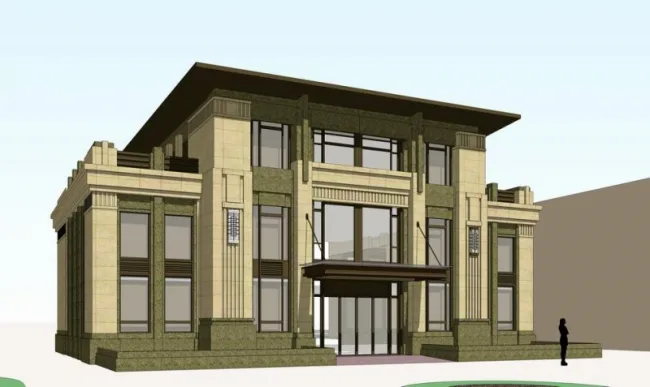 Sketchup商业模型|多层会所，商业建筑，新古典风格