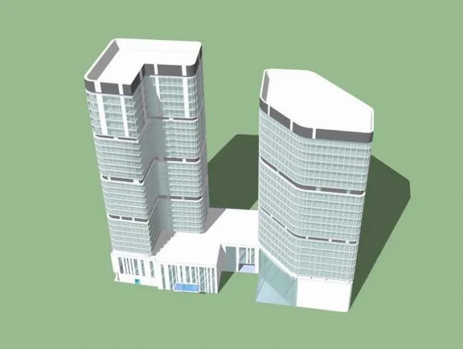 Sketchup酒店模型|高层办公楼，酒店， 现代风格