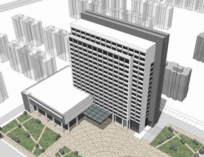 Sketchup酒店模型|高层酒店，现代风格
