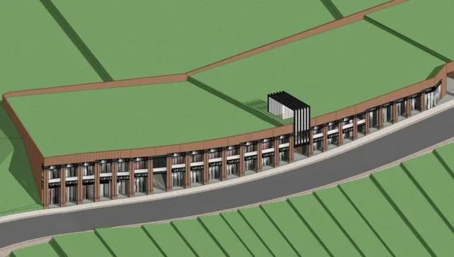 Sketchup商业模型|多层商业裙房，现代风格