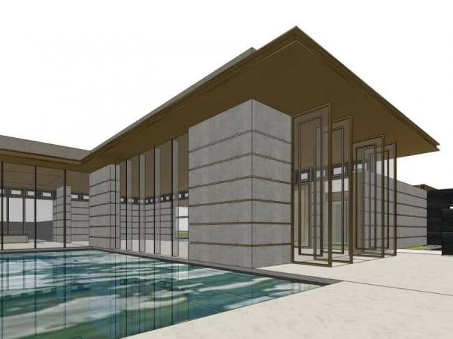 Sketchup商业模型|多层会所，现代风格，商业建筑