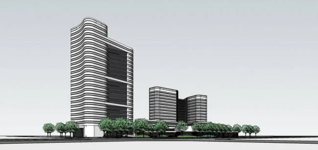 Sketchup酒店模型|高层酒店，办公，现代风格
