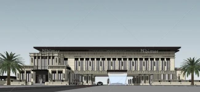 Sketchup商业模型|多层会所，古典风格，商业建筑