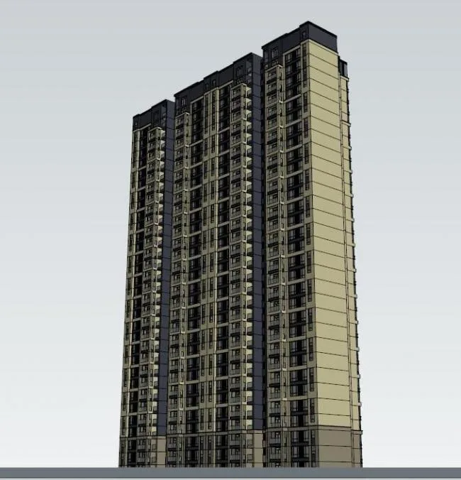 Sketchup住宅模型|高层住宅，居住建筑，古典风格