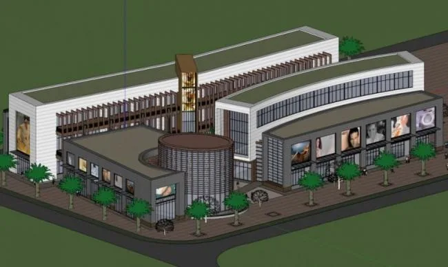 Sketchup商业模型|多层商业街会所，购物广场，现代风格