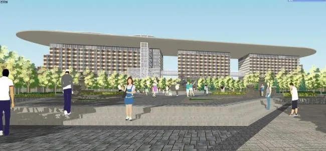 Sketchup酒店模型|高层五星级酒店，景观，现代风格