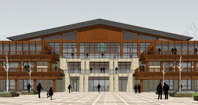 Sketchup酒店模型|多层酒店，中式风格