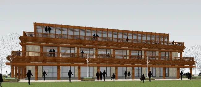 Sketchup酒店模型|多层酒店，中式风格