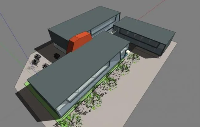 Sketchup商业模型|多层餐厅，现代风格