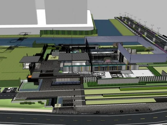 Sketchup商业模型|多层售楼处，现代风格
