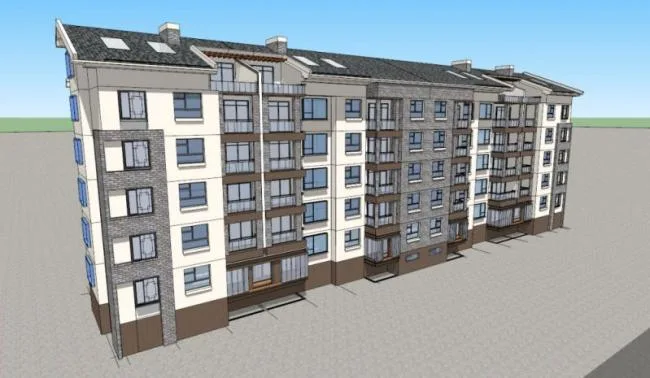 Sketchup住宅模型|多层住宅，底层复式底层商业，居住建筑，现代中式风格