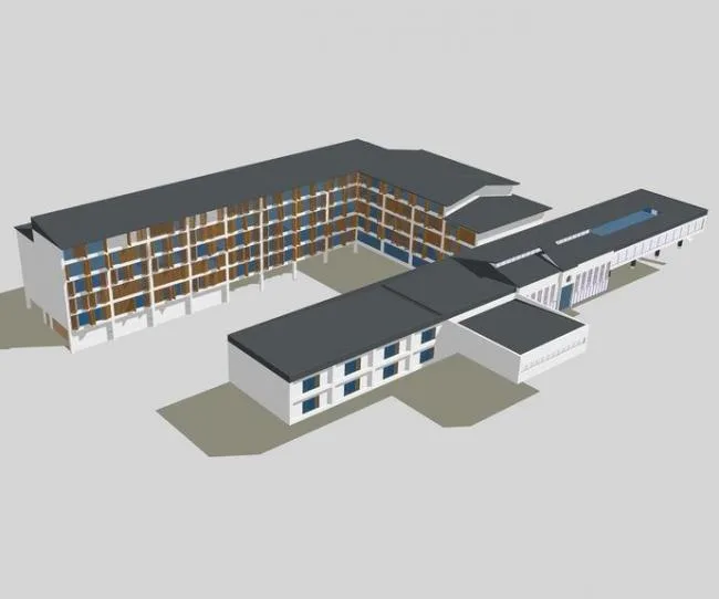 Sketchup酒店模型|多层酒店，中式风格