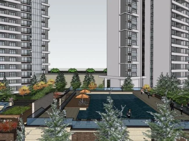 Sketchup住宅模型|超高层住宅，现代风格
