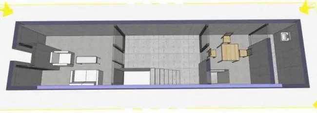 Sketchup住宅模型|低层住宅，现代风格，安藤忠雄，住吉的长屋