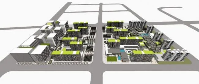Sketchup住宅模型|多高层住宅小区，现代风格